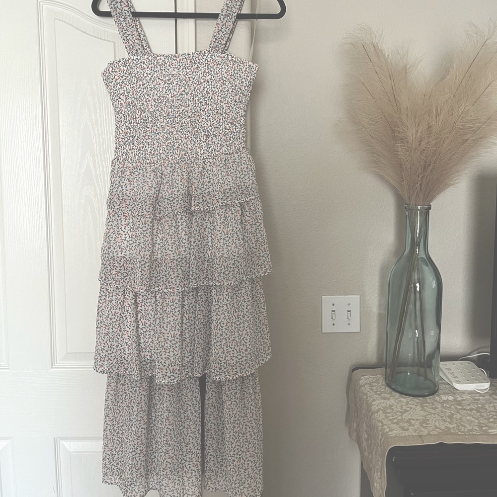 Spirit of Grace floral midi tiered dress.